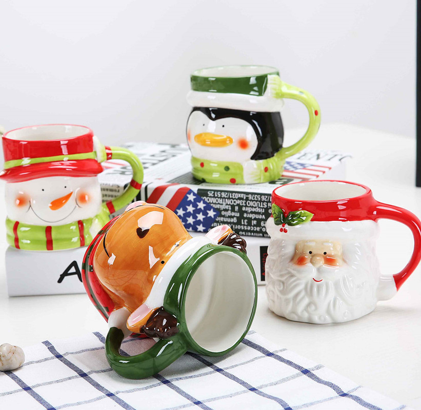 creative christmas gift ceramic tea mugs water container cups