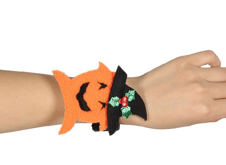 spider ghost slap bracelet halloween snap slip wristband party
