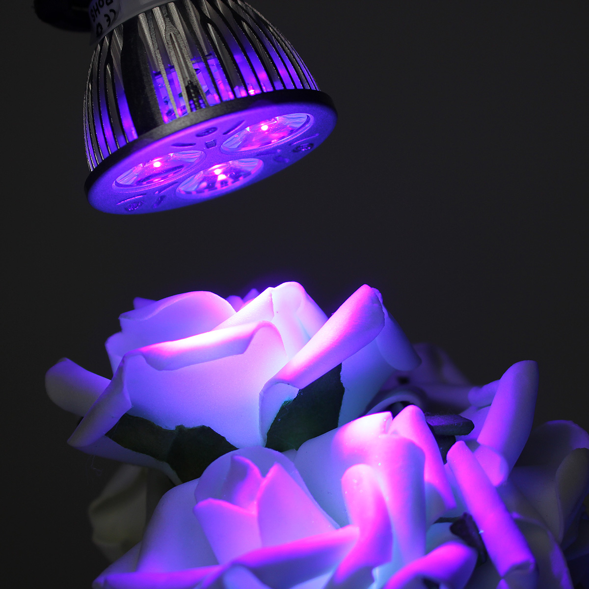 3w mr16 led ultraviolet color purple light flashlight bulb lamp