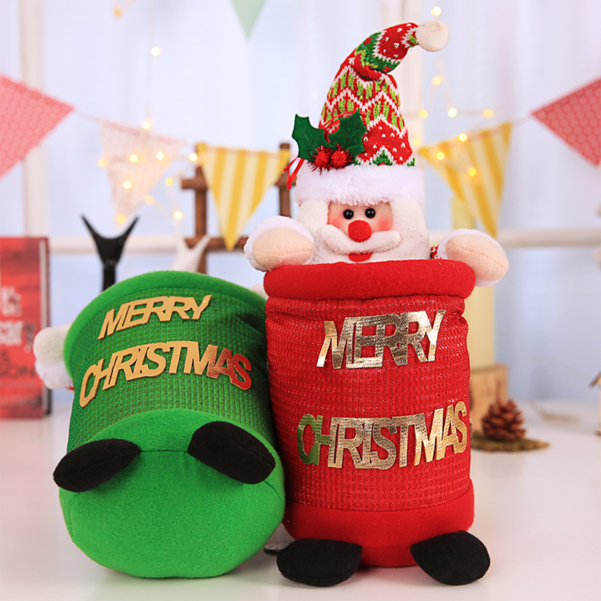 christmas gift storage candy bag santa snowman candy bags non