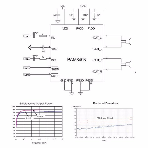pam8403 2 channel usb power audio amplifier module board 3wx2