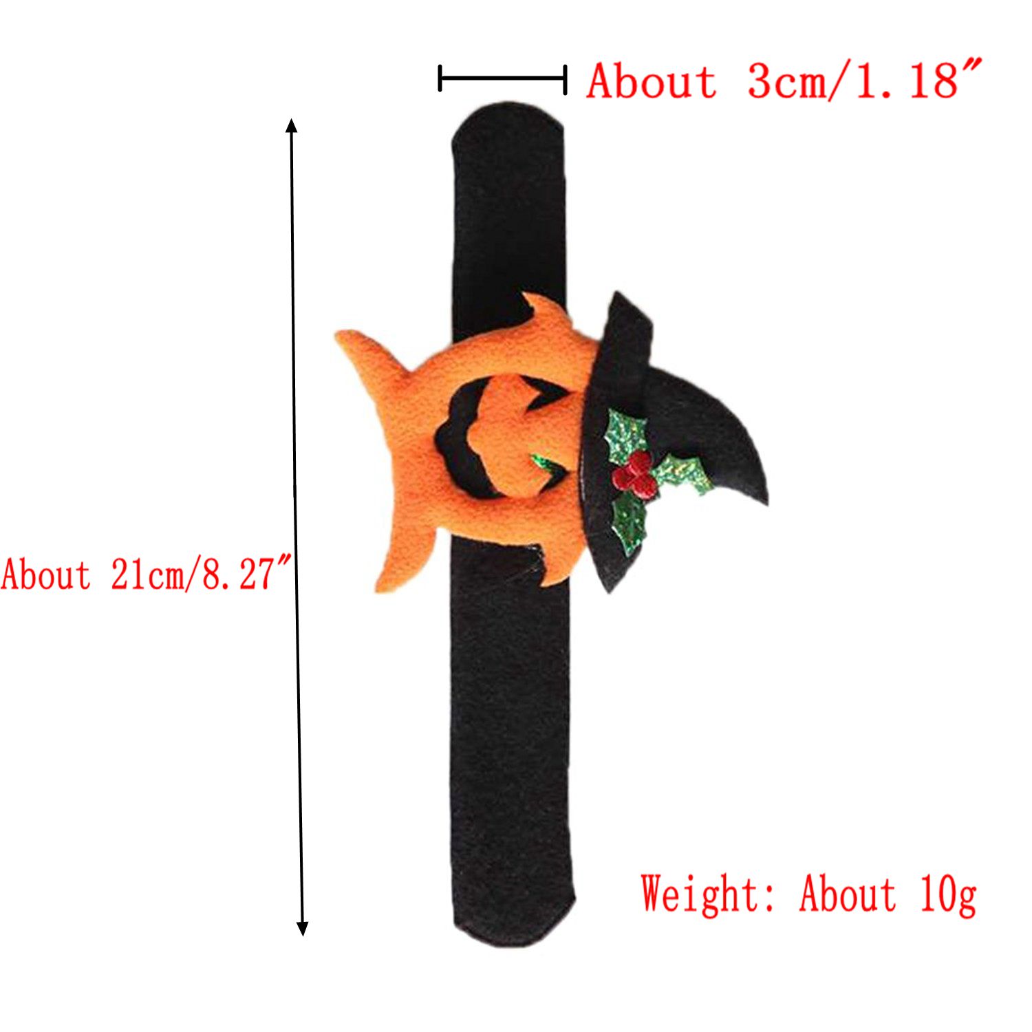 spider ghost slap bracelet halloween snap slip wristband party