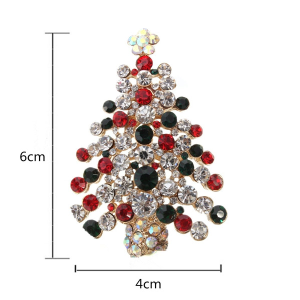 christmas tree rhinestone brooches pins christmas gift