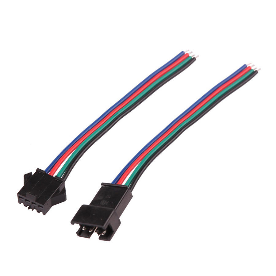 Pinos Macho Cabo Fio Conector F Mea Para Rgb Led Faixa De Luz Venda