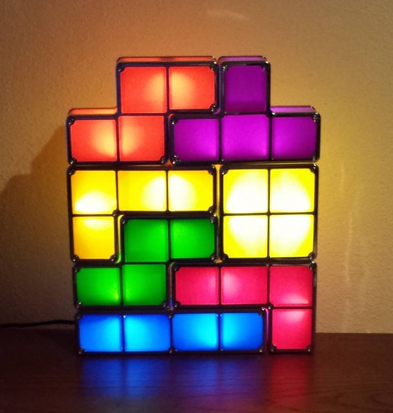 Tetris Fai Da Te Lampada Da Tavolo Led Costruibile Stile Di