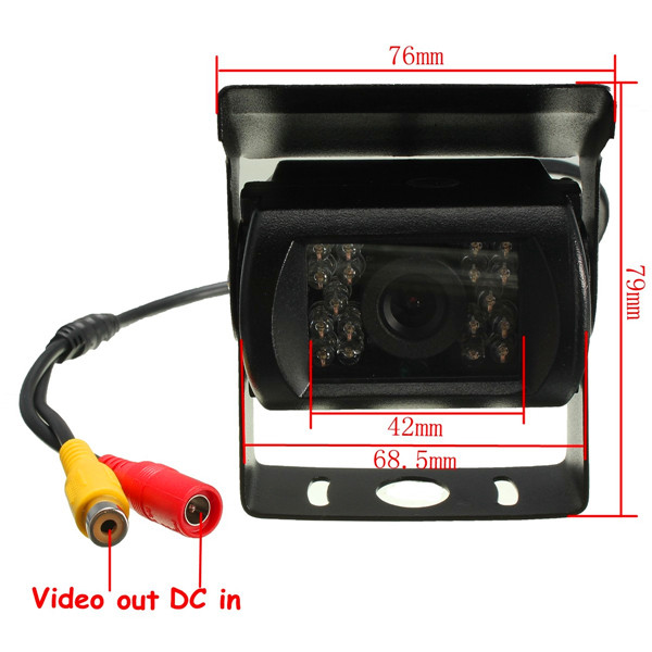 7 inç LCD Monitör + IR 18LED Ters Yedekleme Kamera Arkadan Görünüm Kit Kamyon Otobüsü RV için 7 inç LCD Monitör + IR 18LED Ters Yedekleme Kamera Arkadan Görünüm Kit Kamyon Otobüsü RV için