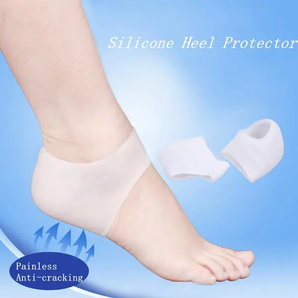 Silicone Gel Heel Protector Painful Squishy Anti-cracking Cushion Pad