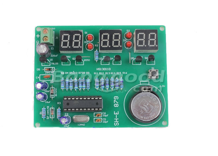Kit di Orologio Elettronico Fai da Te 6 Digitali LED 9V-12V AT89C2051 Kit di Orologio Elettronico Fai da Te 6 Digitali LED 9V-12V AT89C2051