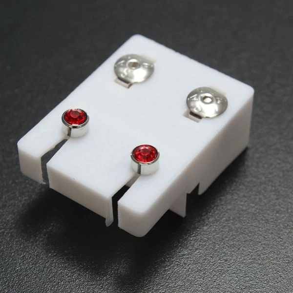 Rhinestone Round Ear Studs