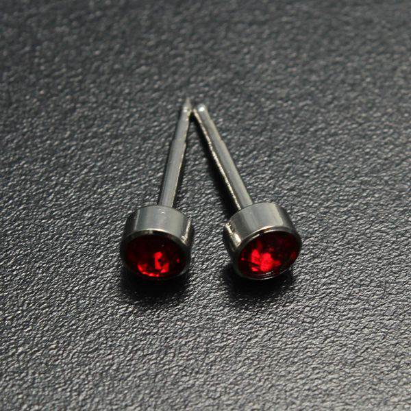 Rhinestone Round Steel Earrings