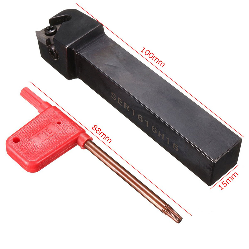 SER1616H16 Holder Lathe Turning Tool Holder with 16ER AG60 Blade