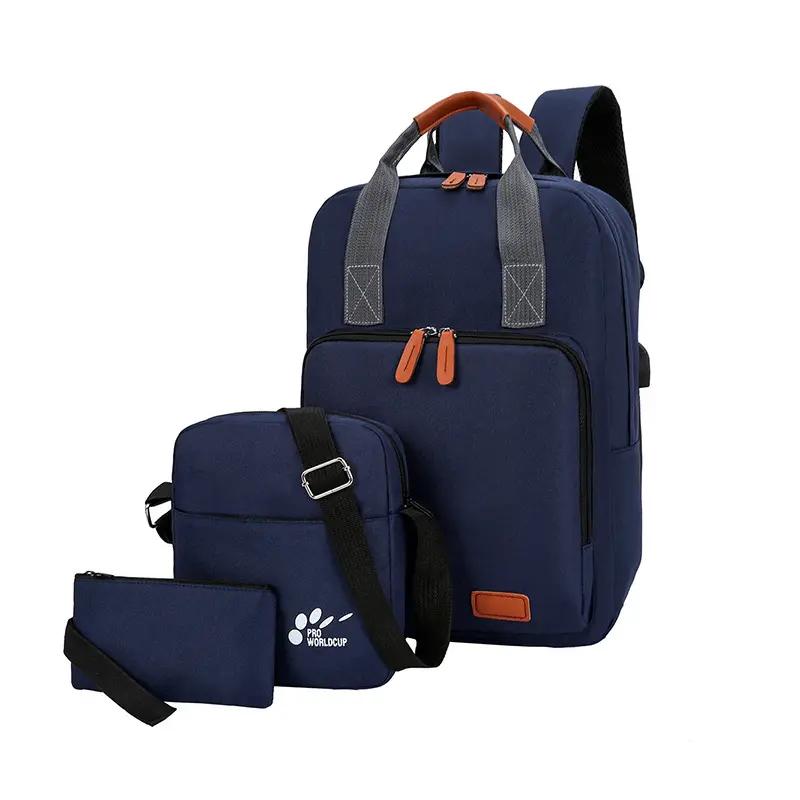 Xmund XD-DY13 3 قطع 18l حقيبة 15.6 بوصة محمول حقيبة USB شحن مكافحة سرقة الصليب الجسم حقائب التخييم حقيبة سفر حقيبة القلم