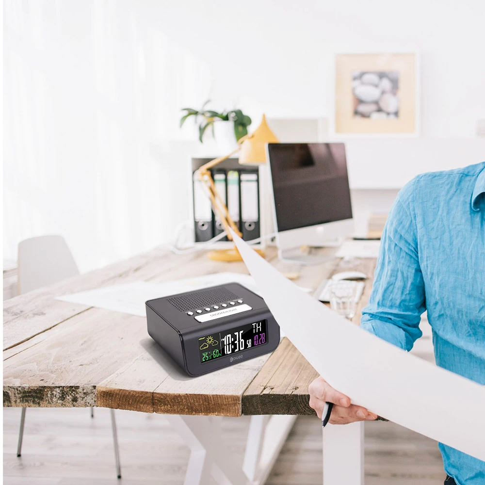 Digoo DG-FR100 SmartSet Réveil Numérique sans Fil Prévisions Météo Sommeil avec Radio FM Horloge
