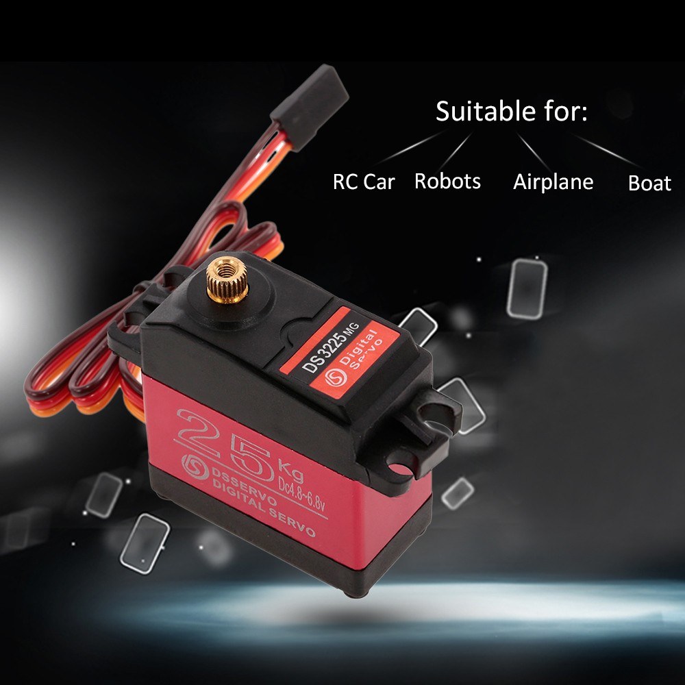 4pcs DSSERVO DS3225 25KG 180 Degree Metal Gear High Torque Waterproof Digital Servo For RC Airplane Robot