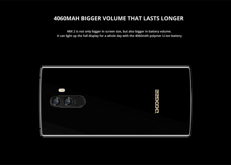 DOOGEE MIX 2 5.99 Pouces Reconnaissance du Visage 6Go RAM 64Go ROM Helio P25 Octa-Core 4G Smartphone