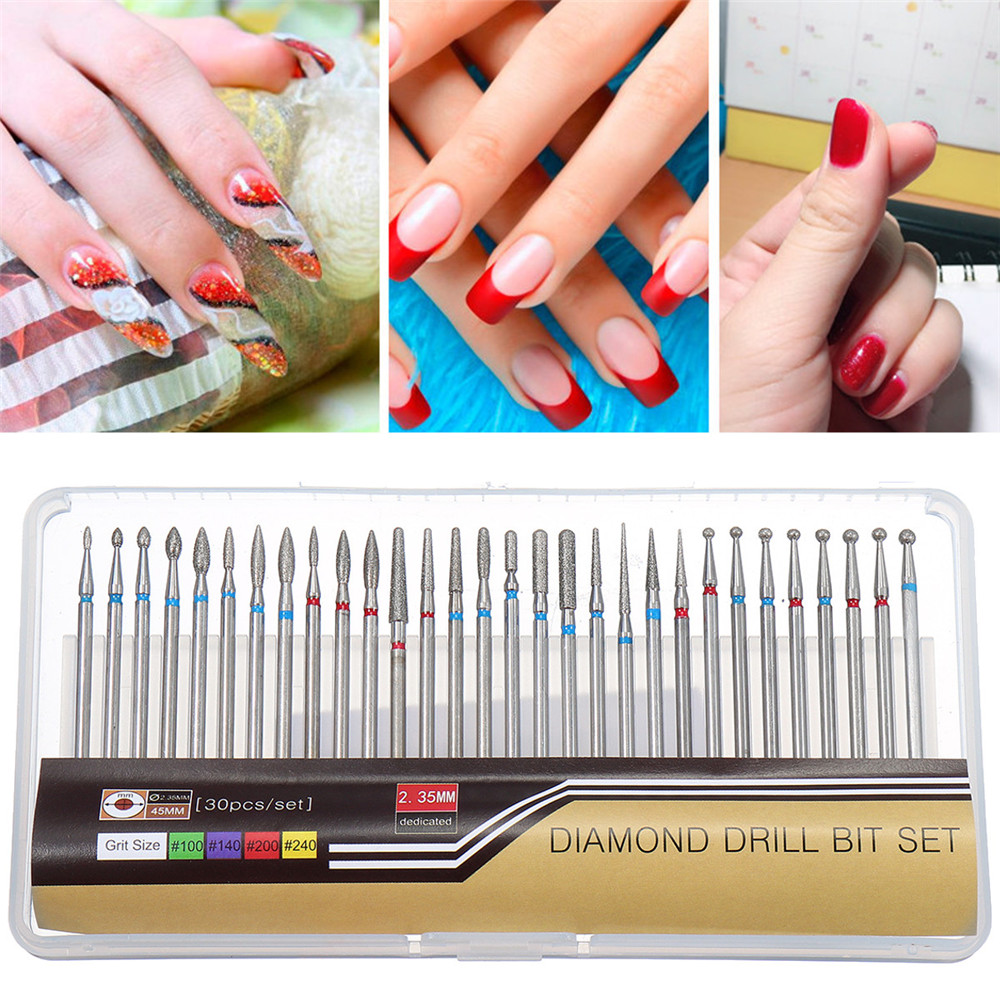 Diamond nail drill bits