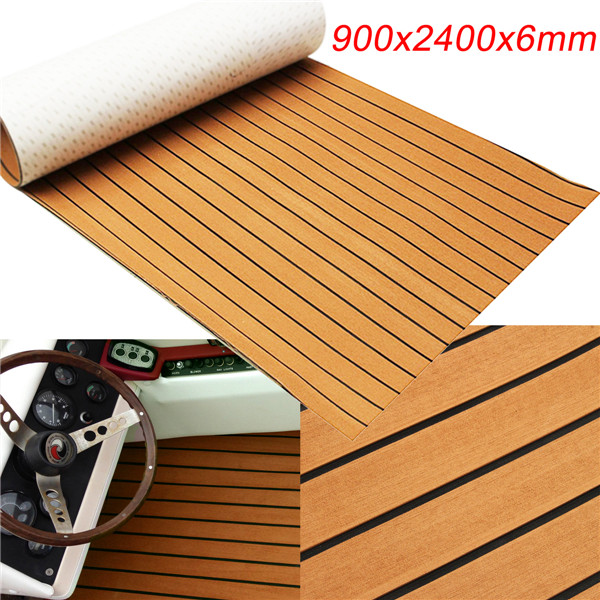 900x2400x6mm Eva Foam Gold With Black Line Marine Flooring Faux