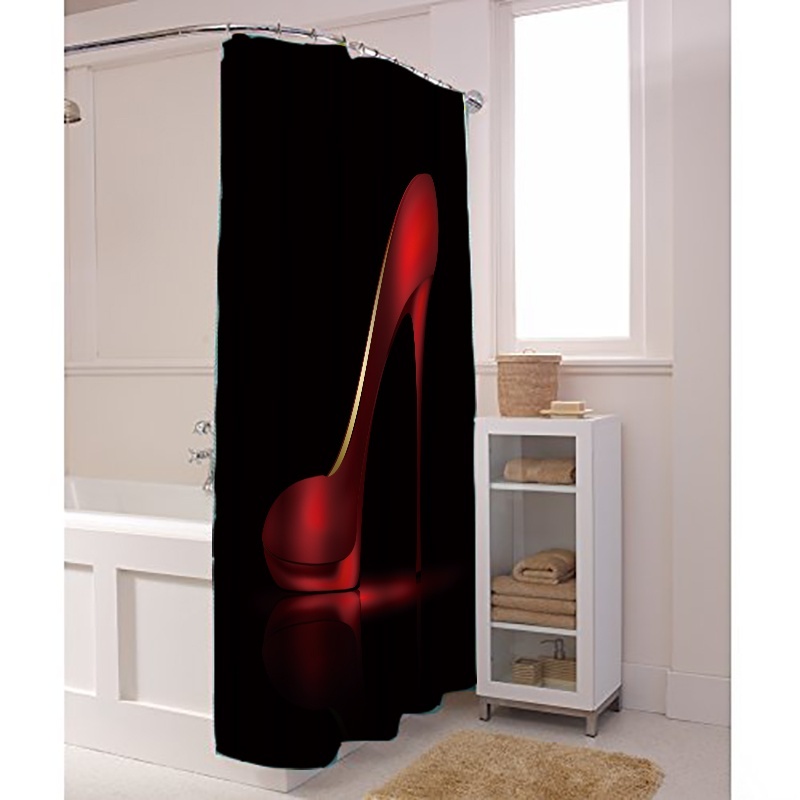High Red Heels Black Waterproof Bathroom Shower Curtain Liner Polyester Fabric B eBay