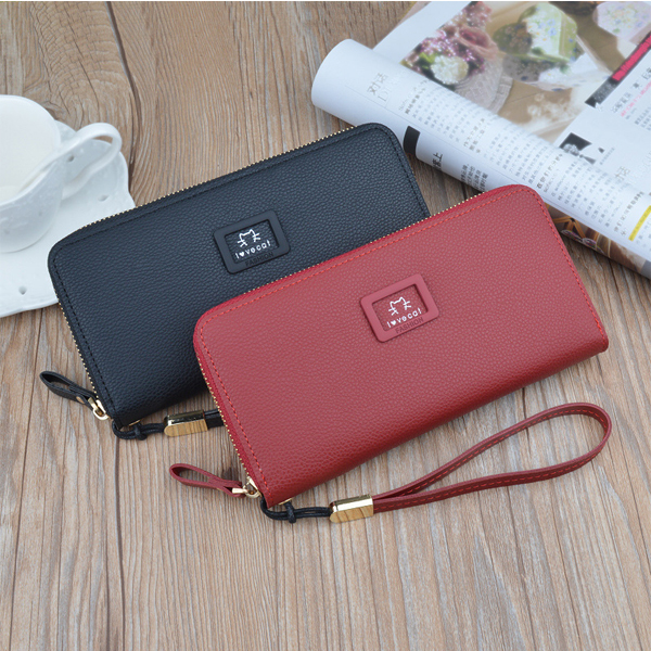 Women long section zipper multifunction card with high capacity