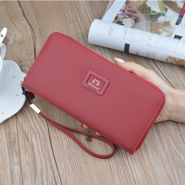 Women long section zipper multifunction card with high capacity
