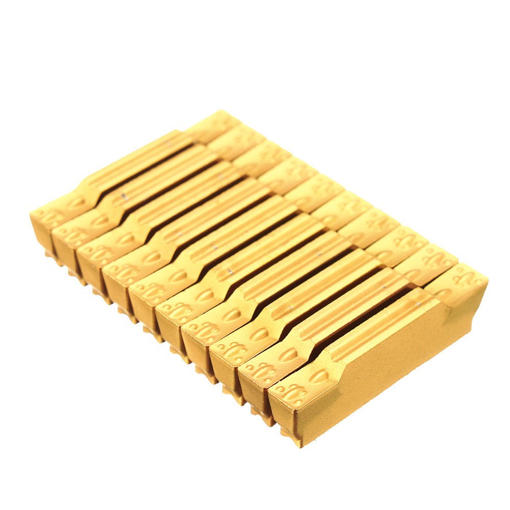 10pcs MGMN300-M Carbide Inserts 3mm Width for MGEHR/MGIVR Grooving Cut-Off Tool
