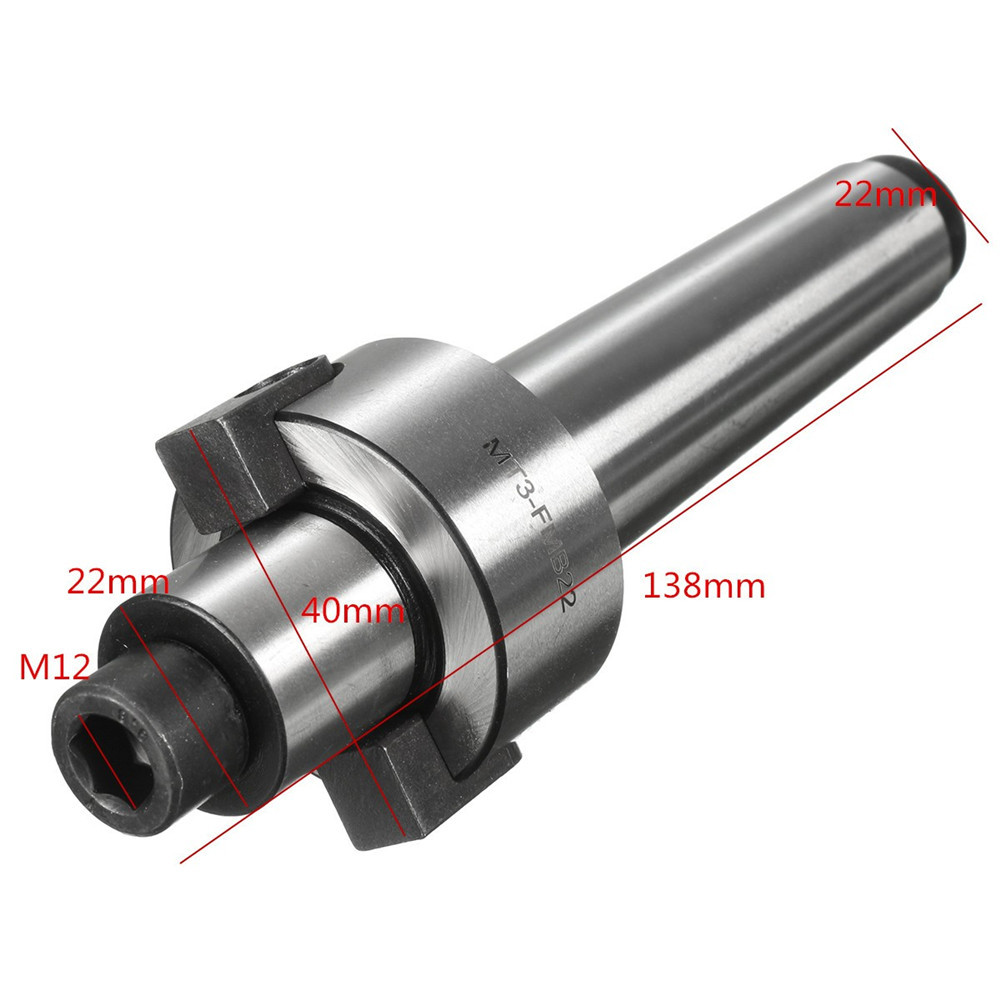 MT3 FMB22 M12 Mill Arbor Morse Taper Tool Holder