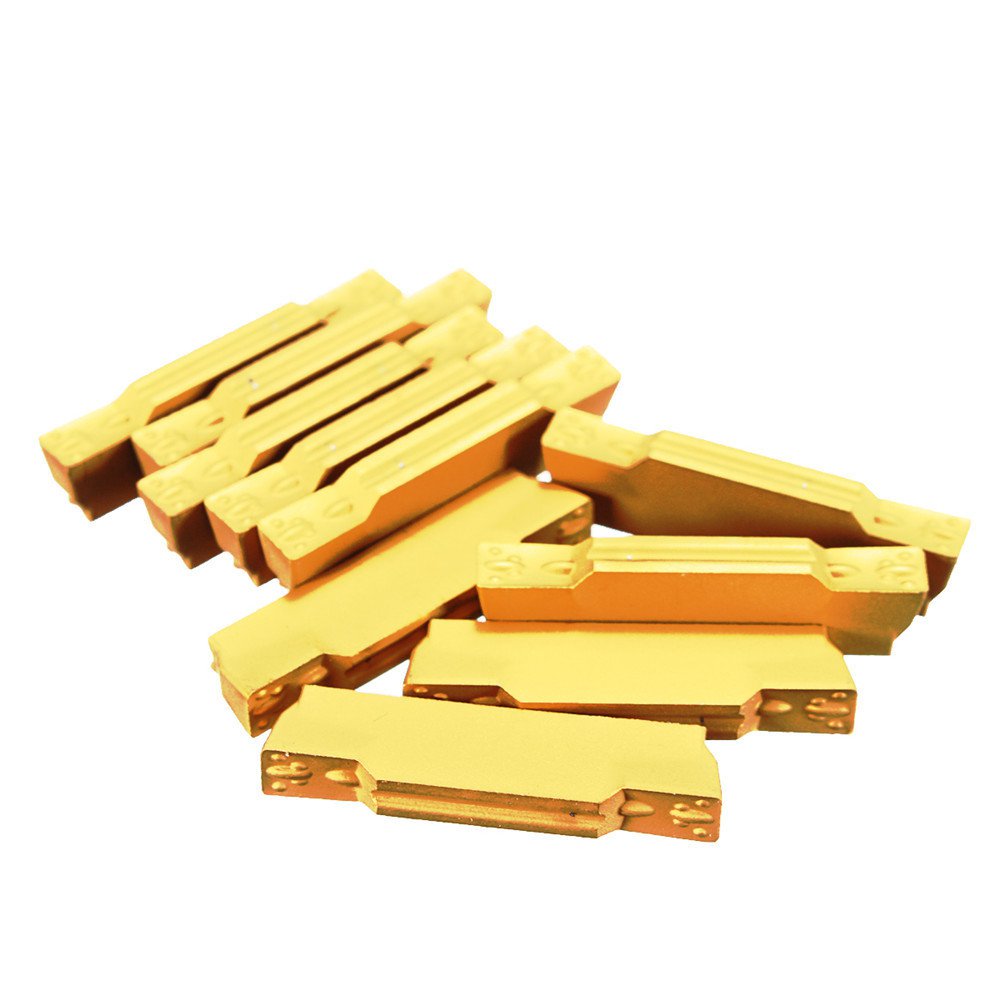 10pcs MGMN300-M Carbide Inserts 3mm Width for MGEHR/MGIVR Grooving Cut-Off Tool