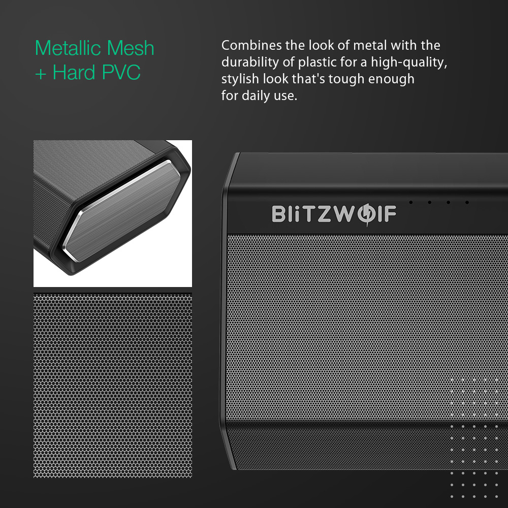BlitzWolf® BW-AS2 40W 5200mAh Çift Sürücü Kablosuz bluetooth Hoparlör 30W Yukarı Bas Güçlendirilmiş Eller-Serbest Aux Girişi Hoparlör BlitzWolf® BW-AS2 40W 5200mAh Çift Sürücü Kablosuz bluetooth Hoparlör 30W Yukarı Bas Güçlendirilmiş Eller-Serbest Aux Girişi Hoparlör