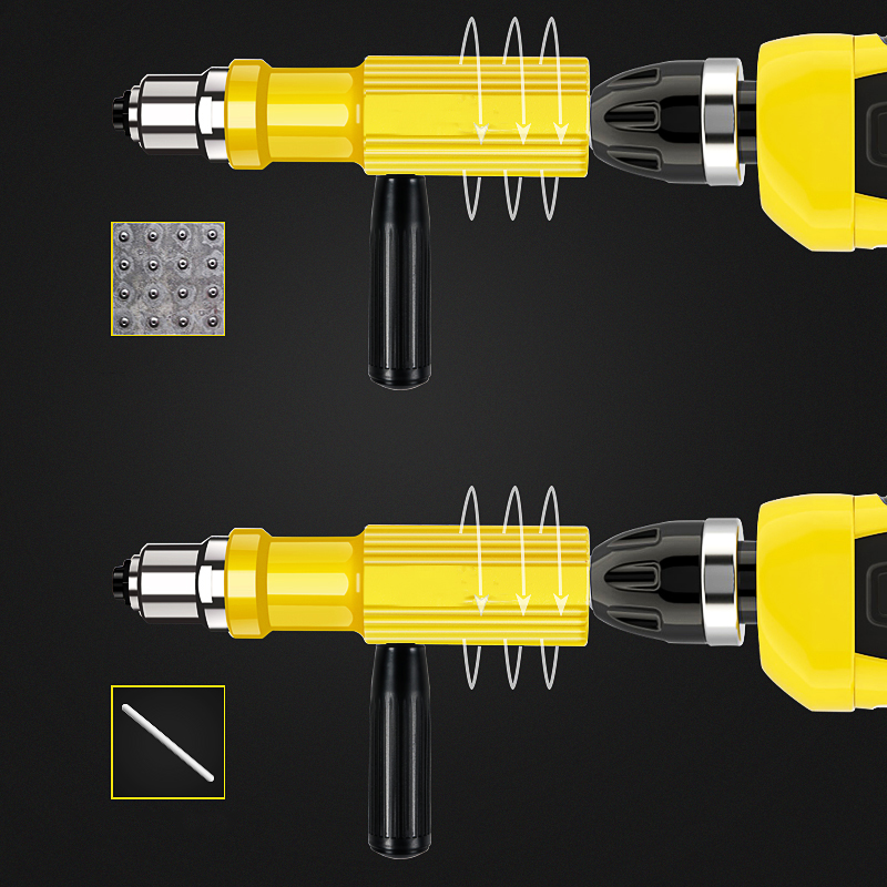 Drillpro Electric Riveter Nut Gun Riveting Tool Metal Cordless Riveting Drill Adapter Insert Nut