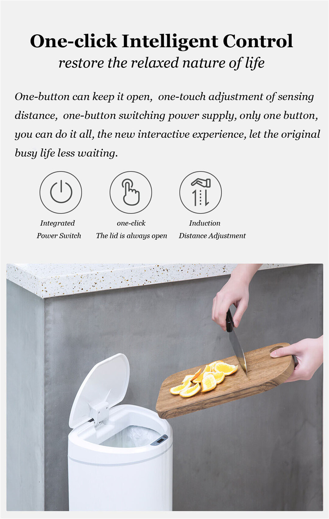 Xiaomi NINESTARS Thùng rác cảm biến thông minh có thể tự động cảm ứng Thùng rác Thùng giấy Im lặng Phòng khách cảm ứng Văn phòng Nhà trợ giúp thông minh