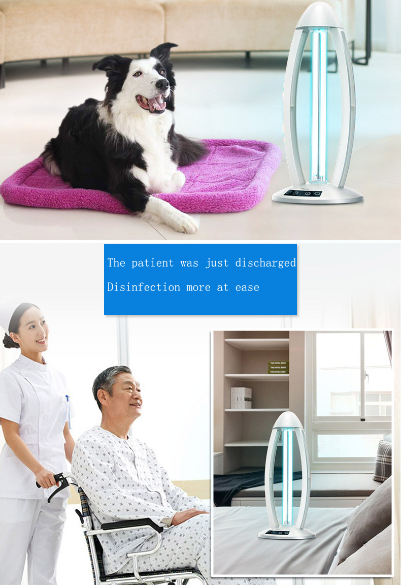 38W UV Lumière 220V Désinfection domestique Ozone Hôpital Intérieur UV Lampe de stérilisation