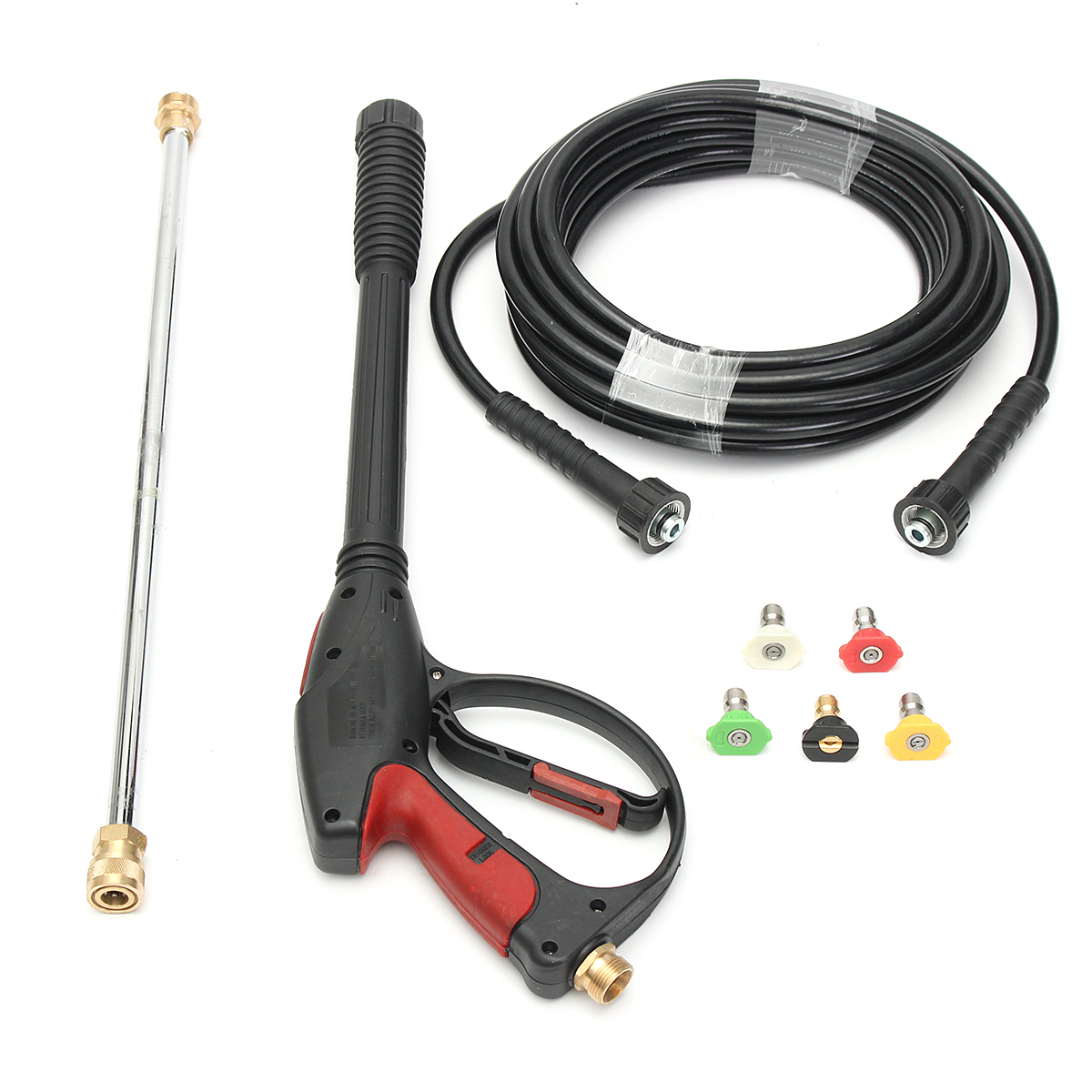 Details about   3000PSI High Pressure Car Power Washer Spray Gun Wand Lance Nozzle Tips Hose Kit 