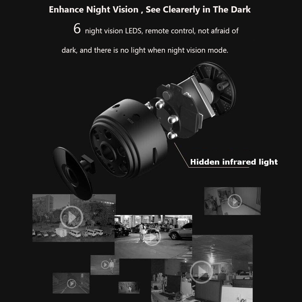 A9 Mini WIFI HD 1080P Wireless IP Camera Home Security Night Vision 150° Wide Angle