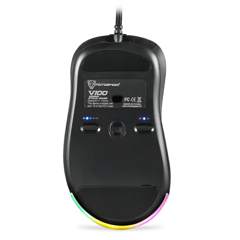 Chuột chơi game quang Motospeed V100 Dual cảm biến 6200DPI RGB với phím Sniper
