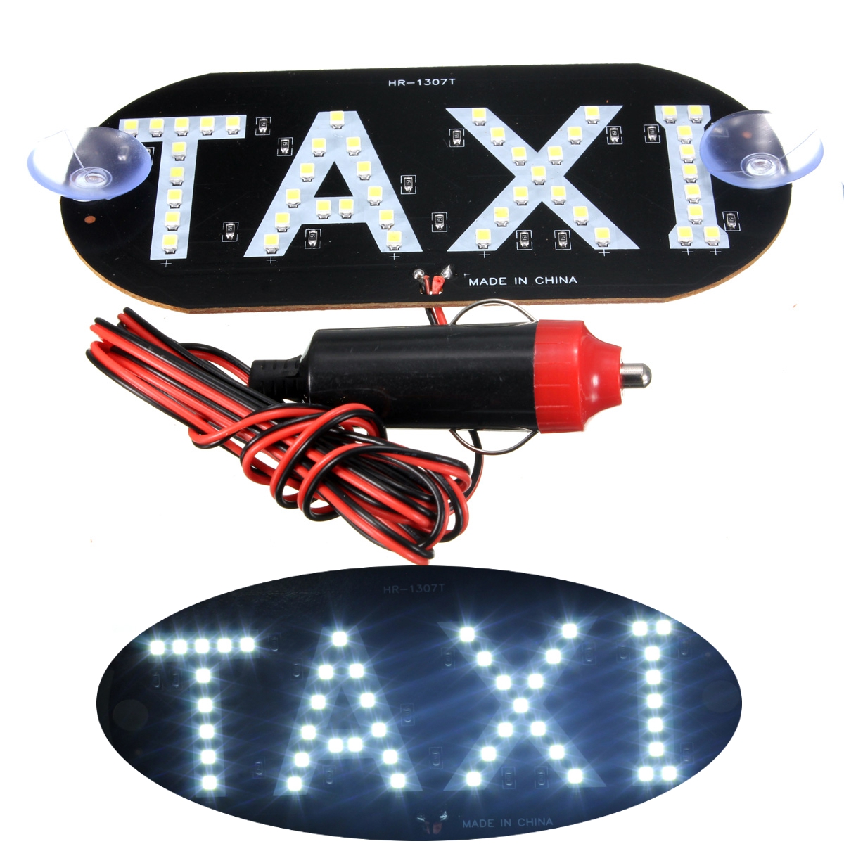 Coche blanco LED taxi signo techo de luz 12v vehical interior lámpara parabrisas