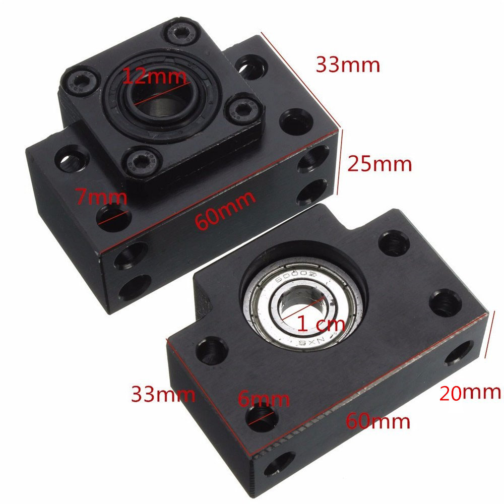 Machifit 2pcs BK12 BF12 Ball Screw End Supports for Ball Screw SFU1605 CNC XYZ Parts