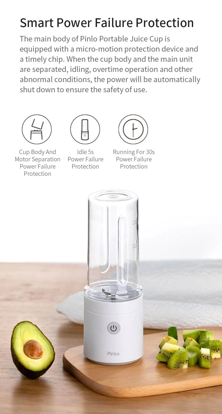 Pinlo PL-B007W2W Portable USB Electric Juicer 350ml /70W Home Fruit Electric Mixer Small Electric Juicer Squeezer From Xiaomi Youpin