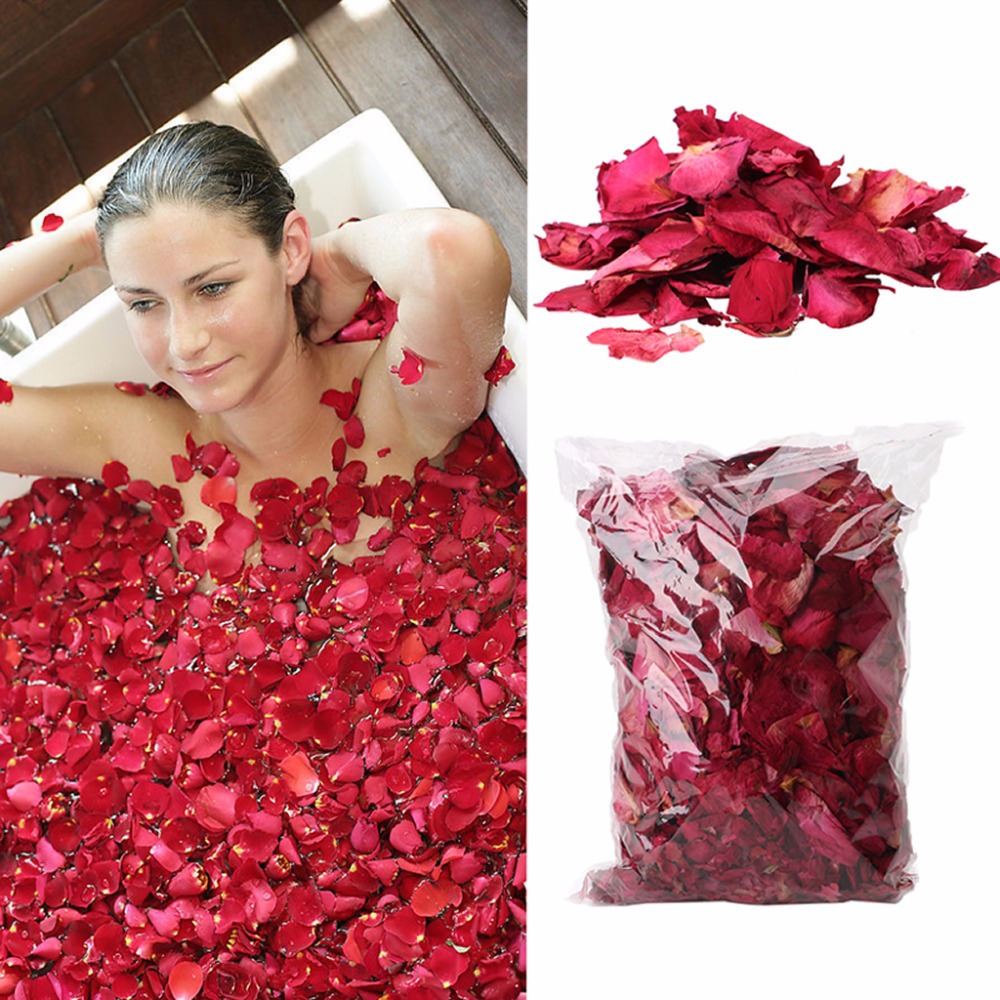 Secos petalos rosa de uso de