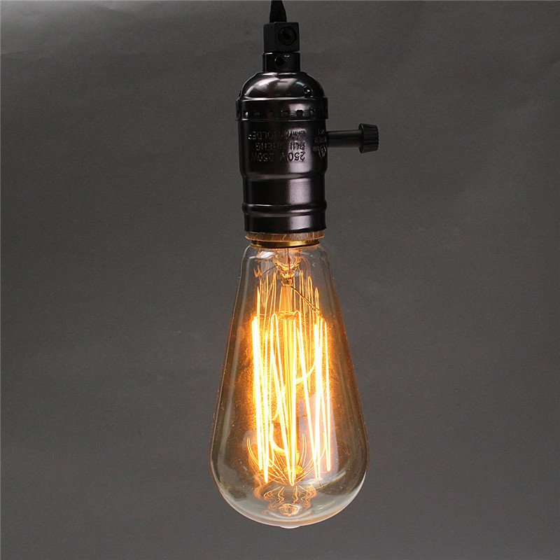 E27 Single Head Home Ceiling Pendant Lamp Light Bulb Holder Socket