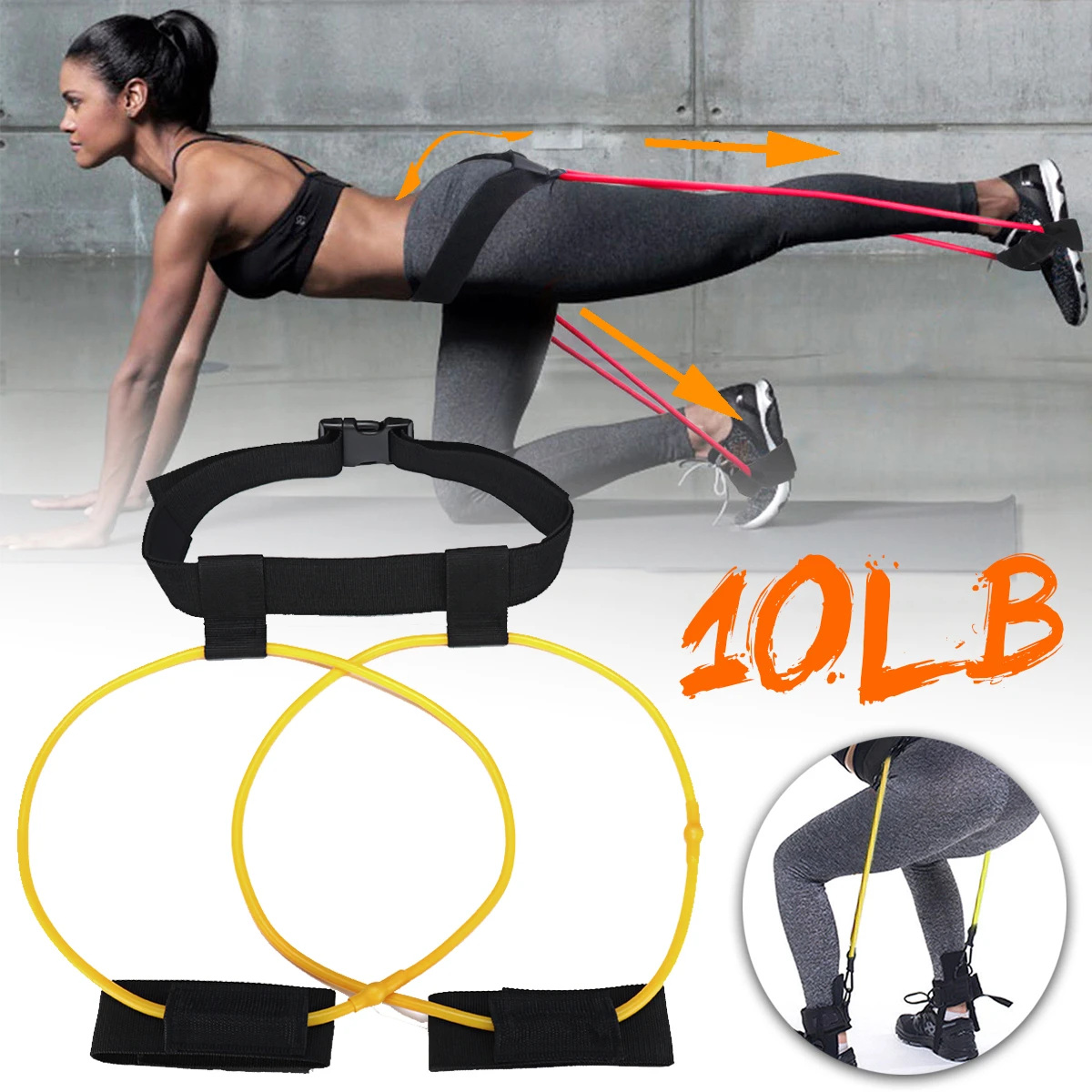KALOAD Women 120 cm 10lb Hip Butt Booty Belt Band Body Muscles Trainer Body Lifter Exercise Tools