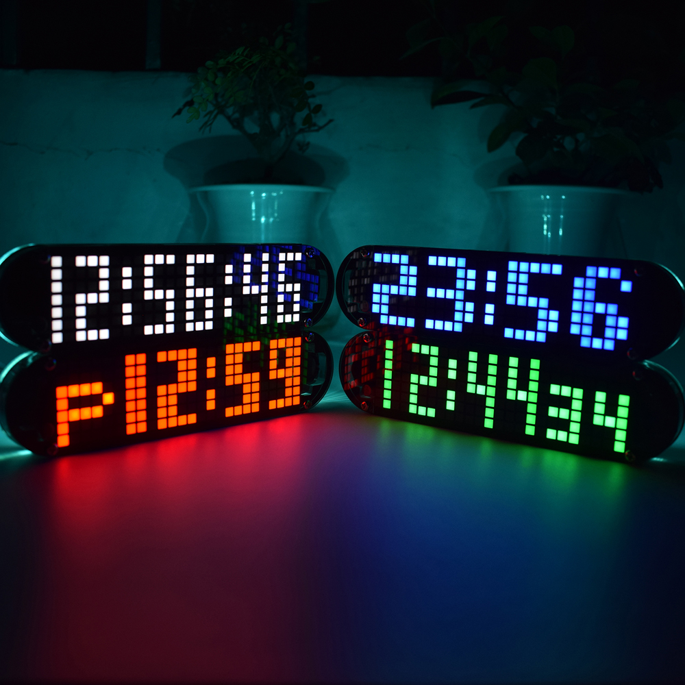 Diy Haute Ds3231 Led Geekcreit® Horloge Animation Kit Effets Multifonction Matrix Dot Précision mnNw08