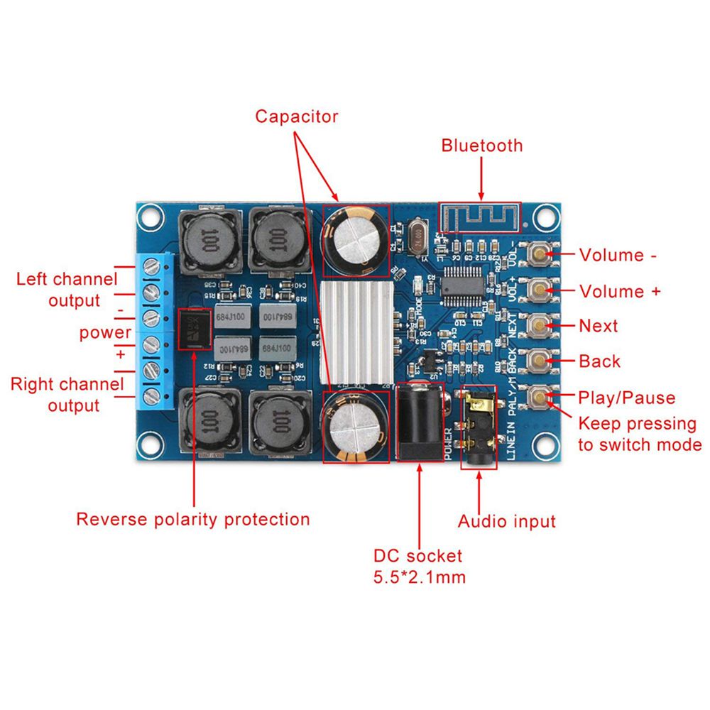 Digital Bluetooth Amplifier Board
