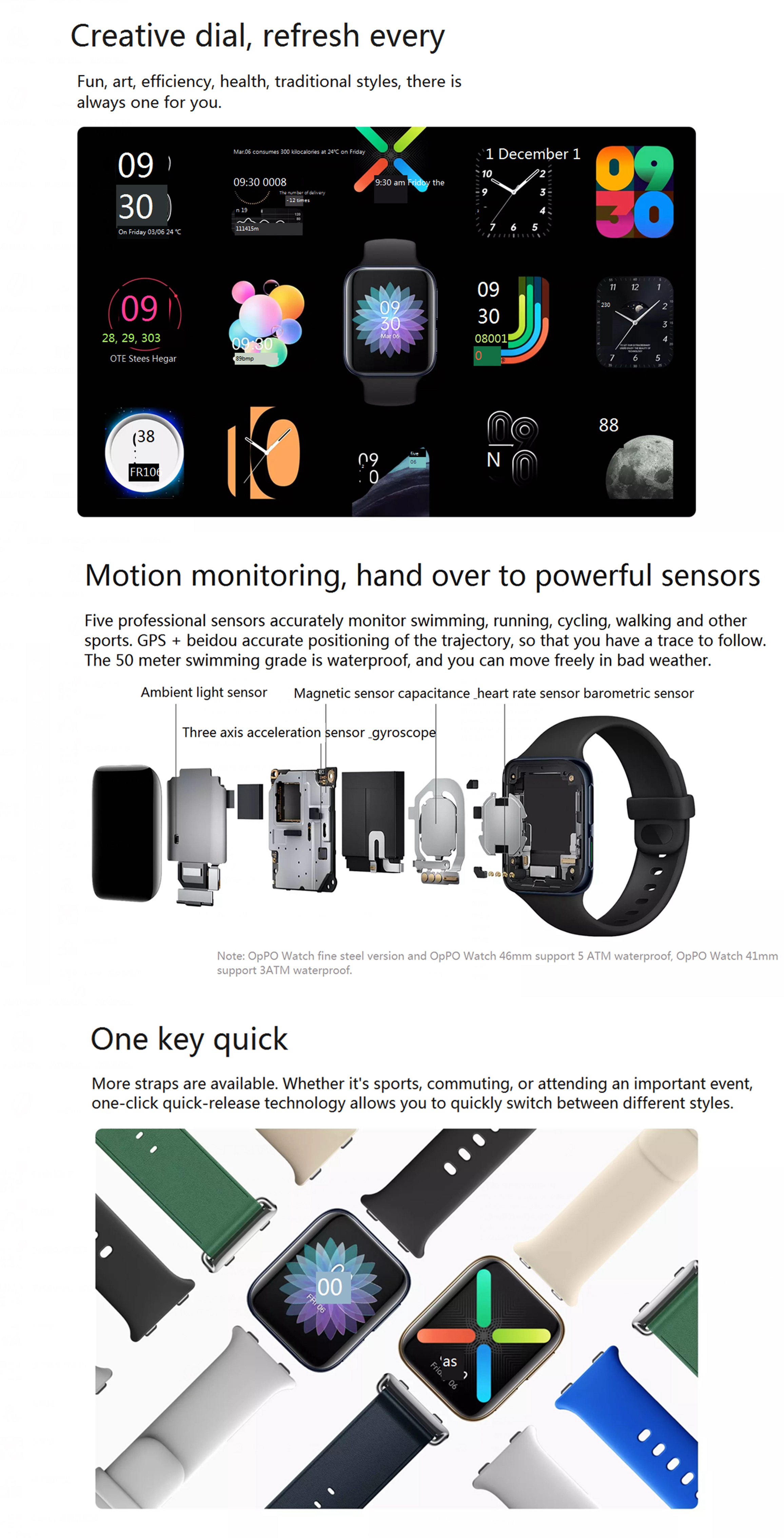 OPPO Assista 46mm 326 PPI AMOLED Display Curvo Relógio Inteligente eSIM Watch VOOC Carregador Rápido 21 Dias Relógio de Espera