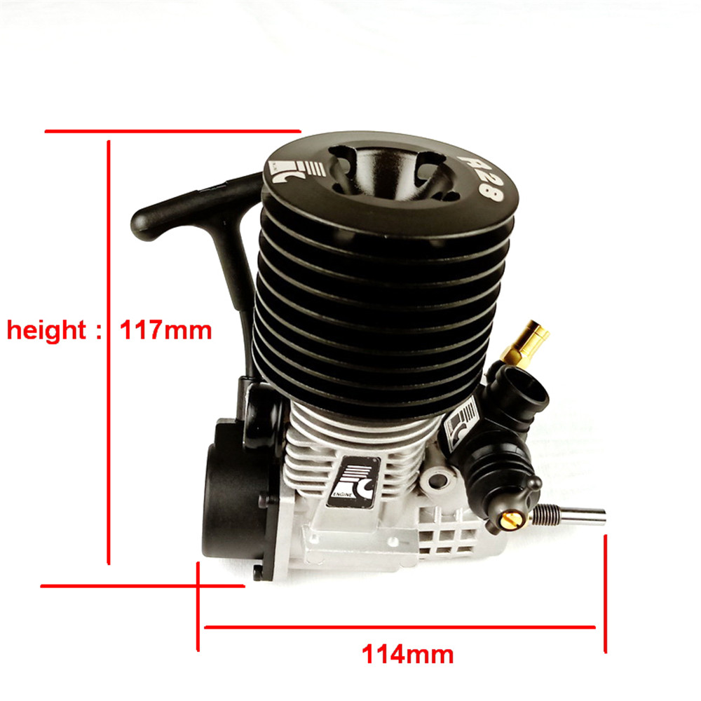 Force.28 Metal Exhaust Hand Pull Starter Engine For 1/8 Gas RC Car Parts