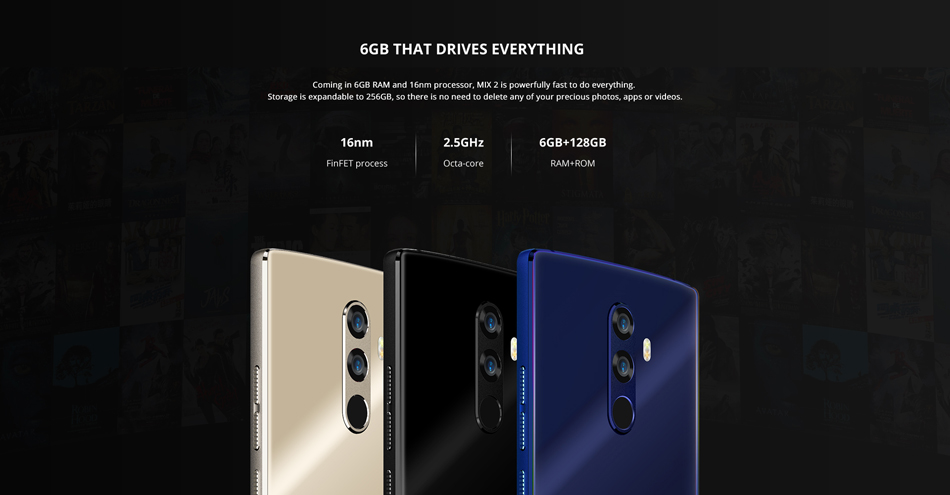 DOOGEE MIX 2 5.99 Inch Facial Recognition 6GB RAM 64GB ROM Helio P25 Octa-Core 4G Smartphone