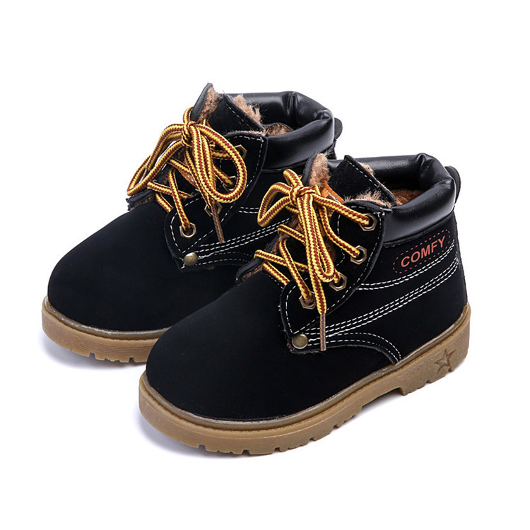 Baby Kids Boy Mädchen PU Leder Schnee Stiefel Fell gefüttert Winter warme Schuhe Baby Kids Boy Mädchen PU Leder Schnee Stiefel Fell gefüttert Winter warme Schuhe