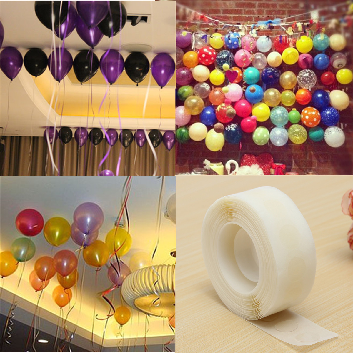 2 roll 100 Dots Glue Permanent Adhesive Bostik Wedding Party Balloon Decor HOT