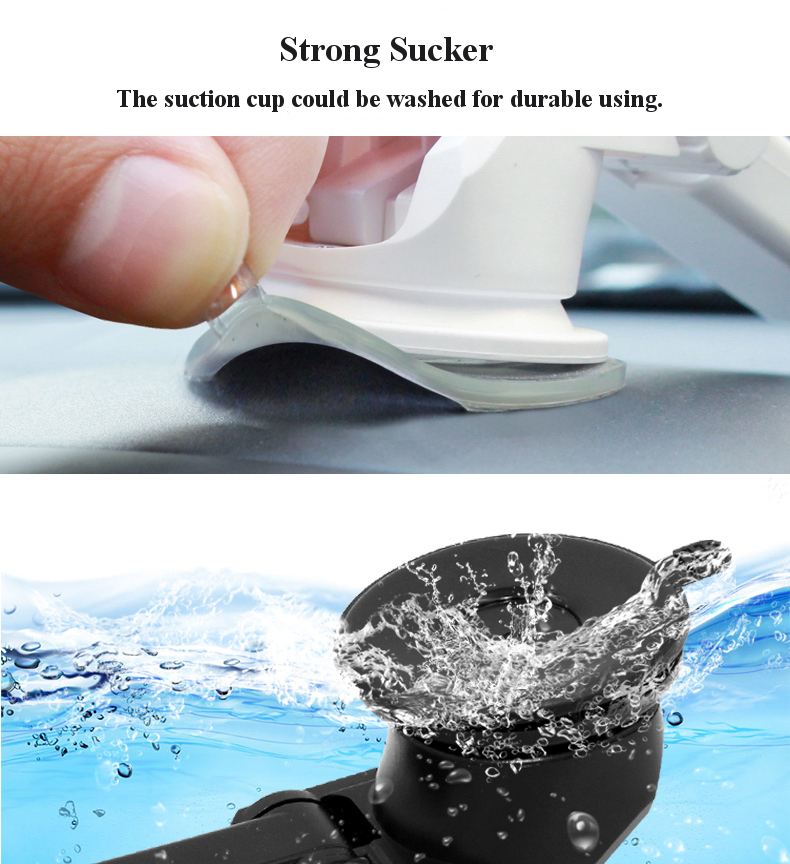 Multifunctional Car Air Vent Front Glass Instrument Desk Sucker Phone Holder for Phone 3-6.5 inches