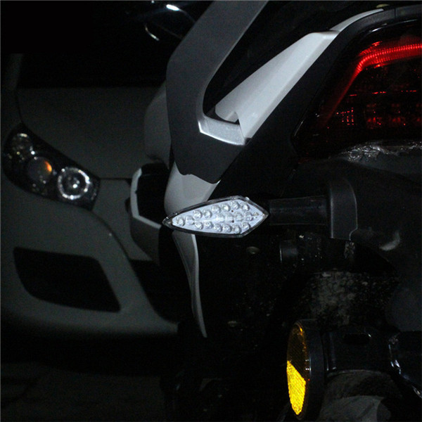 12V 15LED Motorcycle  Turn signal lights, turn lights blink Amber Handle flexible.