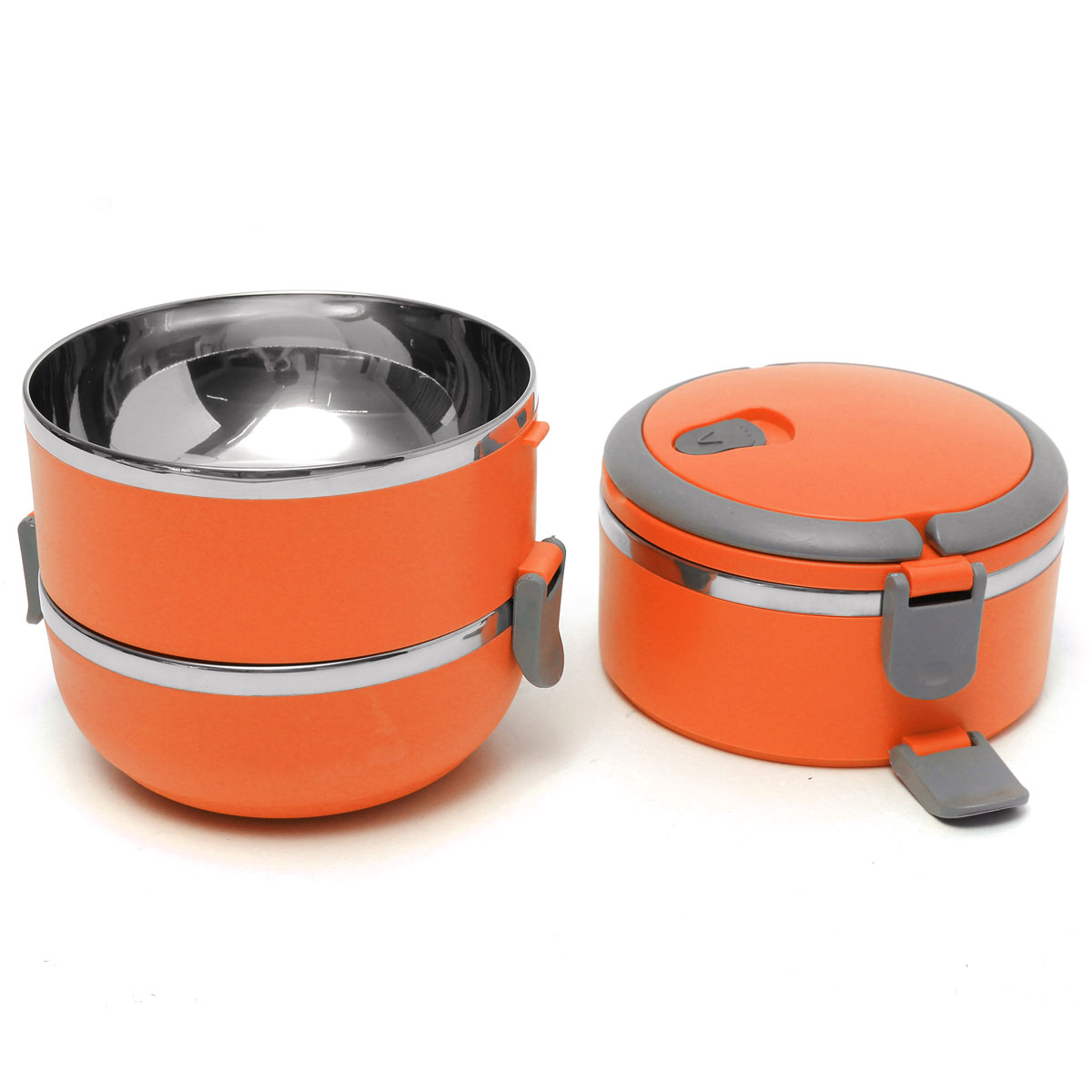 3 Layers Stainless Steel Portable Insulation Thermal Lunch Box Food Container Handle 3 Layers Stainless Steel Portable Insulation Thermal Lunch Box Food Container Handle